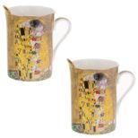 Две Чаши 300мл - Целувката Густав Климт