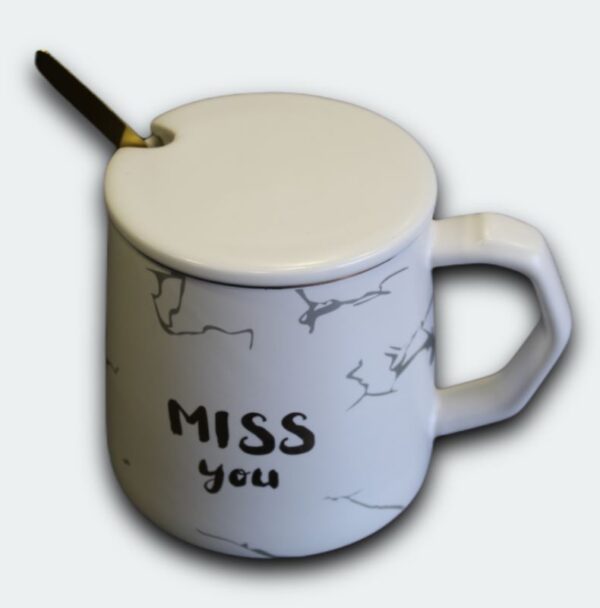 Чаша с капаче и лъжичка – Miss You - Image 2